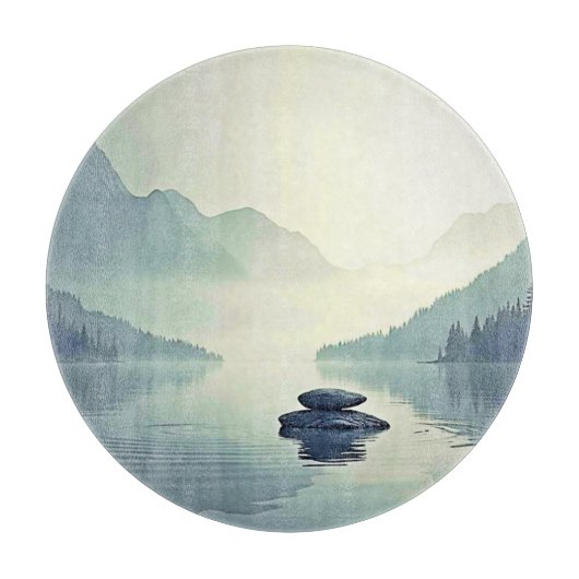 Rustige sereniteit van Mountain Lake Snijplank (Voorkant)