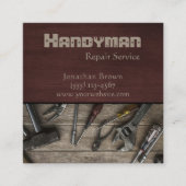 Rustige service reparatie van handgereedschap vierkante visitekaartje (Voorkant)