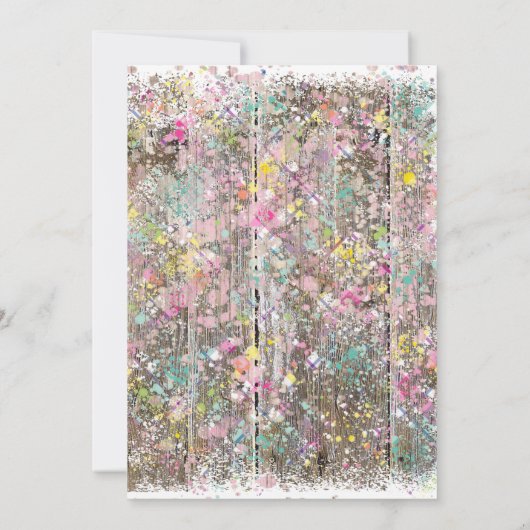 *~* Rustige Shabby Rainbow Distress Wood Kaart (Achterkant)