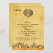 rustige sikell - strandtrouwmenkkaarten menu (Voorkant / Achterkant)