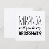 Rustige simpel ben je mijn bruidskaart (Voorkant / Achterkant)