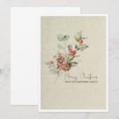 Rustige Simple Winter Botanische kerstKaart (Voorkant / Achterkant)