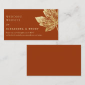 Rustige Sinaasappel- en goudolievlekken Herfst Informatiekaartje (Voorkant / Achterkant)