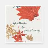 Rustige Sinaasappels en goudhoudende Bedankt Servet (Voorkant)