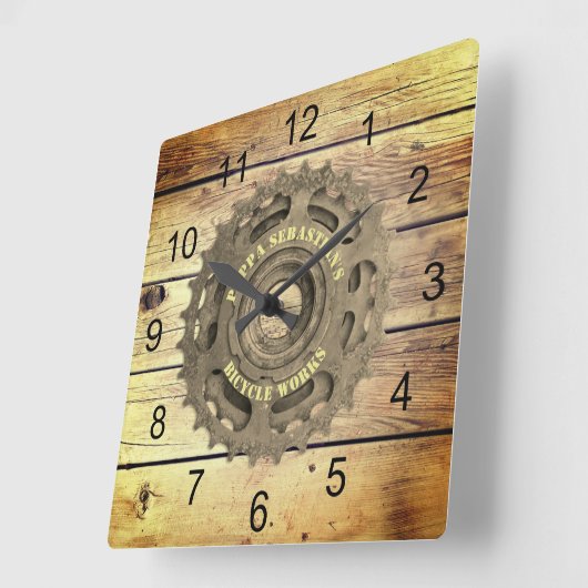 Rustige Sjabloon tandwiel met tandwiel Vierkante Klok (Hoek)