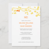 Rustige Sjabloon van het geel en het Oranje feest Kaart (Voorkant)