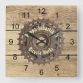 Rustige Sjabloon voor tandwielaandrijving Vierkante Klok (Voorkant)