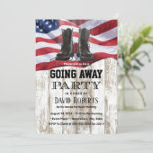 Rustige sloeber van het leger die weggaat kaart (Staand voorkant)