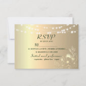 Rustige Smaragdgroene Gouden Trouw RSVP Kaart (Voorkant)