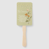 Rustige snaarlampen trendy Floral Wedding Hand Handwaaier (Achterkant)