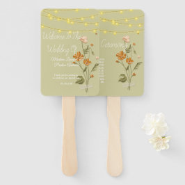 Rustige snaarlampen trendy Floral Wedding Handwaaier