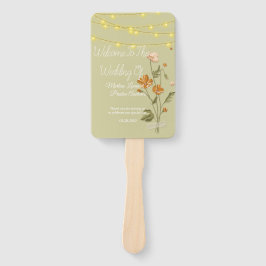 Rustige snaarlampen trendy Floral Wedding Handwaaier