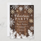 Rustige sneeuwflake-dennenbos winterkerstfeest kaart (Voorkant)