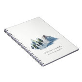 Rustige sneeuwpine Bossen Waterverf Camping Mounta Notitieboek (Rechterzijde)