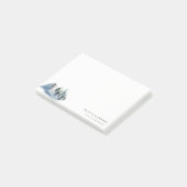 Rustige sneeuwpine Bossen Waterverf Camping Mounta Post-it® Notes (Schuin)