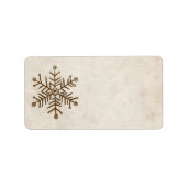 Rustige  Snowflake Etiket (Voorkant)