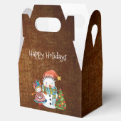 Rustige Snowman en Doll-kerstcadeaudoos Bedankdoosjes (Geopend)