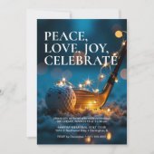 Rustige Snowy Night Golf Kerstfeest Kaart (Voorkant)