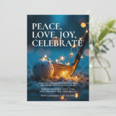 Rustige Snowy Night Golf Kerstfeest Kaart (Staand voorkant)