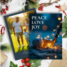 Rustige Snowy Night Golf Kerstfoto