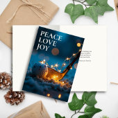 Rustige Snowy Night Golf Kerstmis Feestdagen Kaart