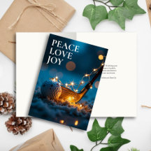 Rustige Snowy Night Golf Kerstmis