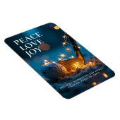 Rustige Snowy Night Golf Kerstmis Magneet (Rechterzijde)