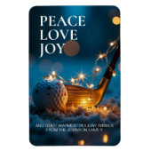 Rustige Snowy Night Golf Kerstmis Magneet (Verticaal)