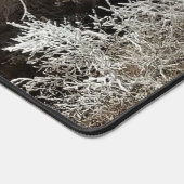 Rustige Snowy Woodland Scene Desk Mat (Hoek)