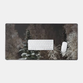 Rustige Snowy Woodland Scene Desk Mat (Keyboard & Muis)