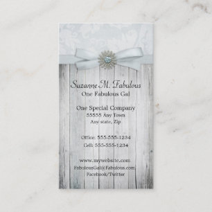 Rustige Soft Blue Ribbon Sparkle Visitekaartje