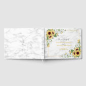 Rustige soonbloem en grijze Floral Wedding Gastenboek (Volledig)