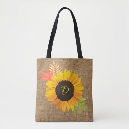 Rustige soonbloemen en vuurwapenmonogram tote bag (Voorkant)