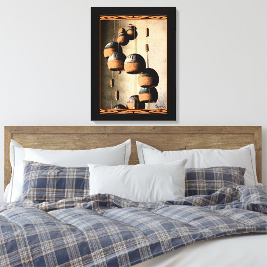 Rustige Southwest Spiraled Wind Chime still Life Canvas Afdruk (Insitu (Slaapkamer))