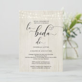 Rustige Spaanse bruiloft in één W-RSVP-register Kaart (Staand voorkant)