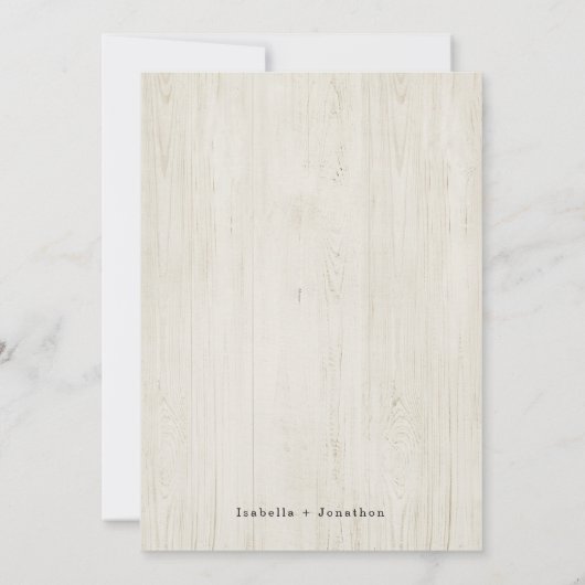 Rustige Spaanse bruiloft in één W-RSVP-register Kaart (Achterkant)