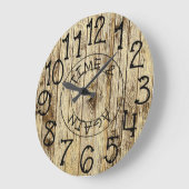 Rustige, speciaal voor bruin hout gemaakte tijd en grote klok (Hoek)
