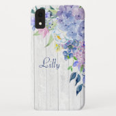 Rustige, speciaal voor Waterverf Paarse hydrangeas Case-Mate iPhone Case (Achterkant)