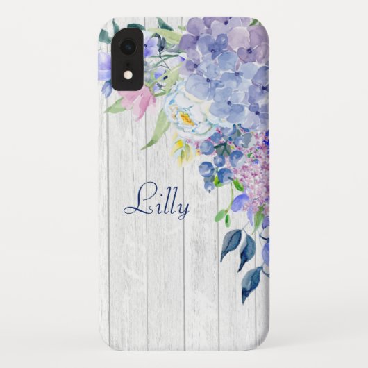 Rustige, speciaal voor Waterverf Paarse hydrangeas Case-Mate iPhone Case (Achterkant)