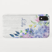 Rustige, speciaal voor Waterverf Paarse hydrangeas Case-Mate iPhone Case (Achterkant (horizontaal))