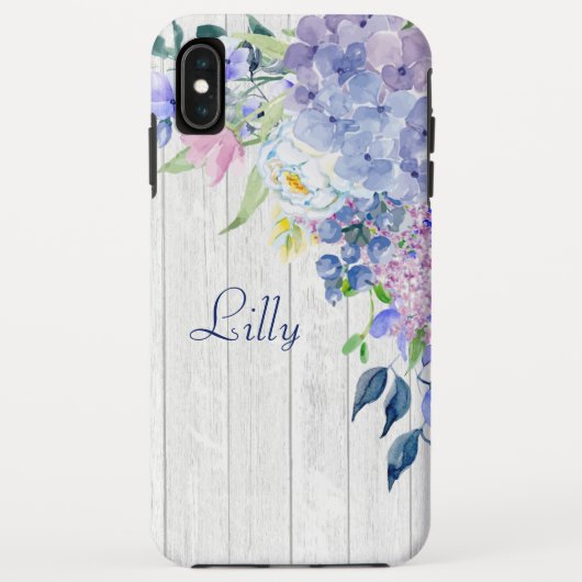 Rustige, speciaal voor Waterverf Paarse hydrangeas Case-Mate iPhone Case (Achterkant)