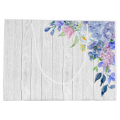 Rustige, speciaal voor Waterverf Paarse hydrangeas Groot Cadeauzakje (Achterkant)