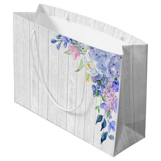 Rustige, speciaal voor Waterverf Paarse hydrangeas Groot Cadeauzakje (Achterkant Gekanteld)