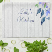 Rustige, speciaal voor Waterverf Paarse hydrangeas Theedoek (Gevouwen)