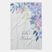 Rustige, speciaal voor Waterverf Paarse hydrangeas Theedoek (Verticaal)