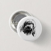 Rustige Spinone-badge Ronde Button 3,2 Cm (Voorkant /achterkant)