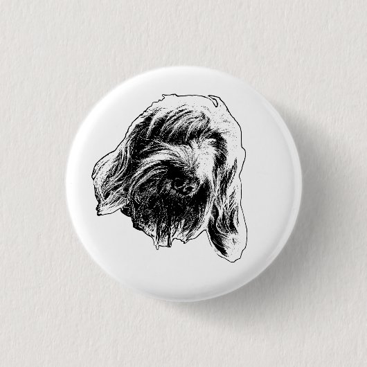 Rustige Spinone-badge Ronde Button 3,2 Cm (Voorkant)