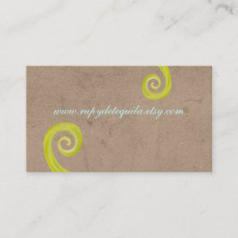 Rustige Spiral chalkboard Vintage Green Visitekaartje