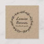 Rustige spleet op kraftvierkant visitekaartje (Voorkant)