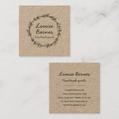 Rustige spleet op kraftvierkant visitekaartje (Voorkant / Achterkant)